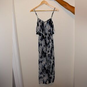Abercrombie & Fitch White & Blue Maxi Dress